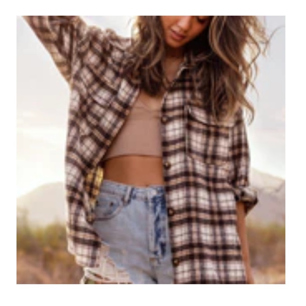 Chocolate Oversized Flannel Shacket